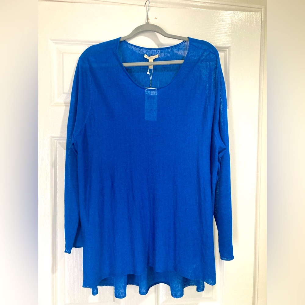 Eileen Fisher Vibrant Blue Long Sleeve Tunic